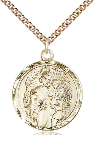14kt Gold Filled Saint Joseph Medal Catholic Jewelry