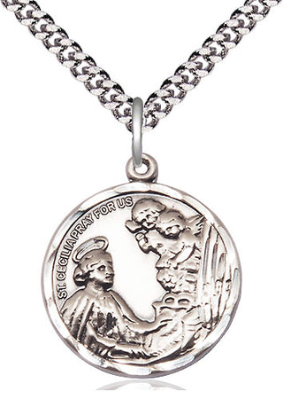 Sterling Silver Saint Cecilia Medal Catholic Jewelry