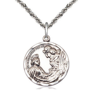 Sterling Silver Saint Cecilia Medal Catholic Jewelry