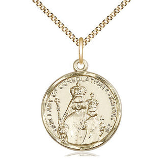 14kt Gold Filled Our Lady of Consolation Medal Catholic Jewelry