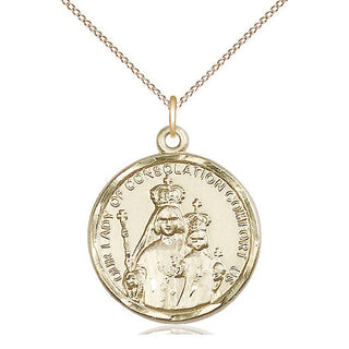14kt Gold Filled Our Lady of Consolation Medal Catholic Jewelry
