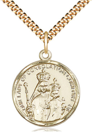 14kt Gold Filled Our Lady of Consolation Medal Catholic Jewelry