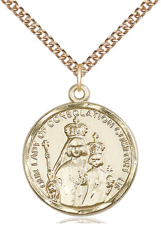 14kt Gold Filled Our Lady of Consolation Medal Catholic Jewelry