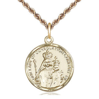14kt Gold Our Lady of Consolation Medal