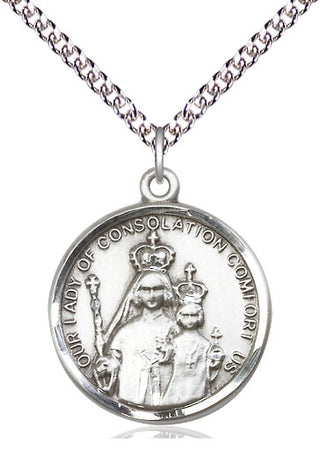 Sterling Silver Our Lady of Consolation Medal Catholic Jewelry