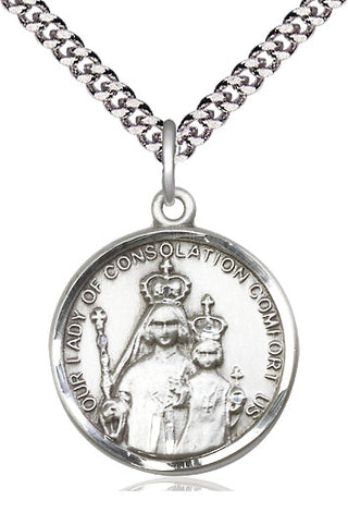 Sterling Silver Our Lady of Consolation Medal Catholic Jewelry