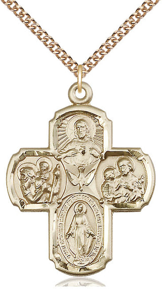 14kt Gold 5-Way Medal
