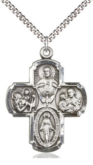 Pewter 5-Way Medal Catholic Jewelry