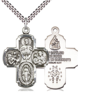 Sterling Silver 5-Way Medal Catholic Jewelry