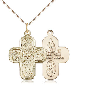 14kt Gold 5-Way Medal