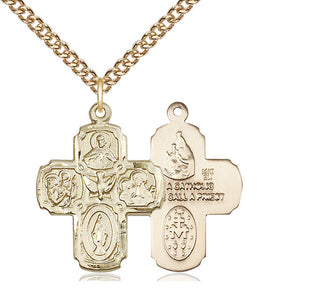 14kt Gold 5-Way Medal