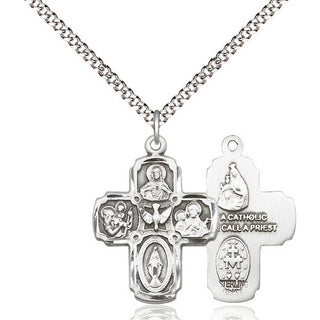 Pewter 5-Way Medal Religious Jewelry