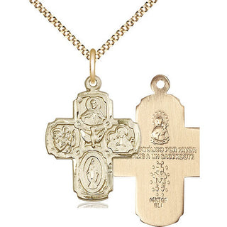 14kt Gold Filled 5-Way Medal Religious Jewelry