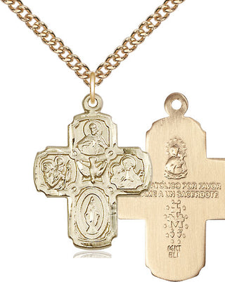 14kt Gold 5-Way Medal