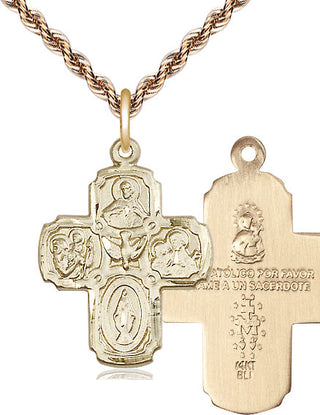 14kt Gold 5-Way Medal