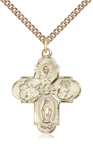14kt Gold 4-Way Medal