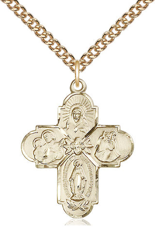 14kt Gold 4-Way Medal