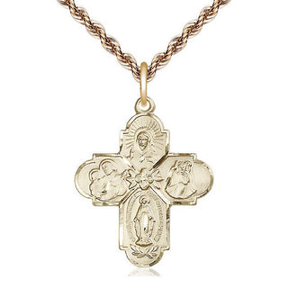 14kt Gold 4-Way Medal