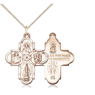 14kt Gold 4-Way Medal