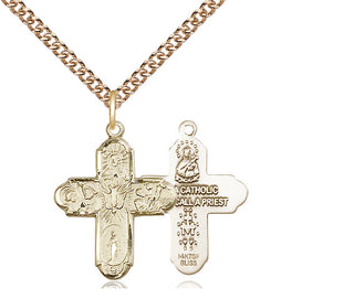 14kt Gold Filled 5-Way Medal Religious Jewelry