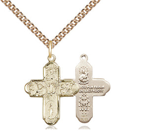 14kt Gold 5-Way Medal