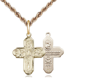 14kt Gold 5-Way Medal
