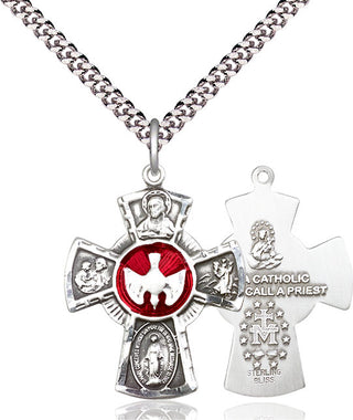 Pewter 5-Way Medal Catholic Jewelry