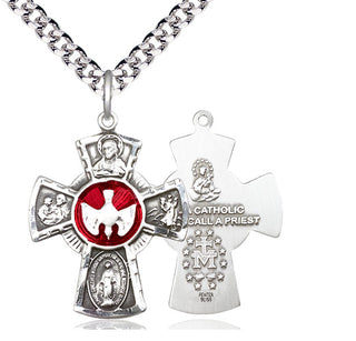 Pewter 5-Way Medal Catholic Jewelry