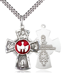 Pewter 5-Way Medal Catholic Jewelry
