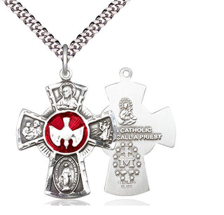 Sterling Silver 5-Way Medal Catholic Jewelry