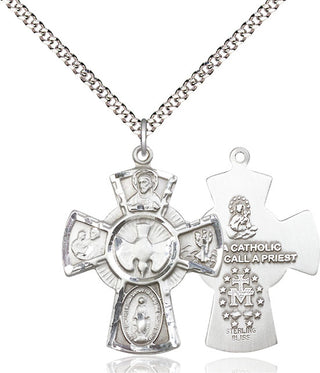 Pewter 5-Way Medal Catholic Jewelry