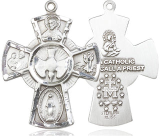 Sterling Silver 5-Way Medal