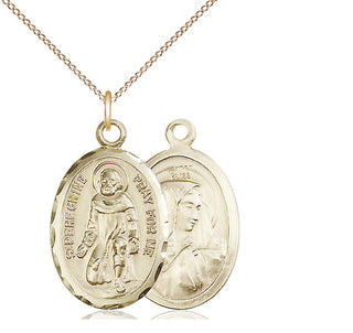 14kt Gold Filled Saint Peregrine Medal Catholic Jewelry