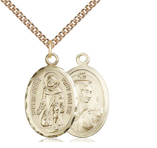 14kt Gold Saint Peregrine Medal