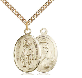 14kt Gold Saint Peregrine Medal