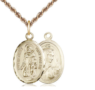 14kt Gold Saint Peregrine Medal