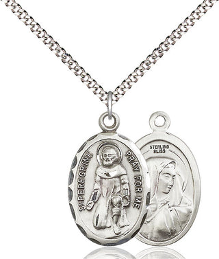 Pewter Saint Peregrine Medal Catholic Jewelry