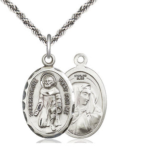 Sterling Silver Saint Peregrine Medal Catholic Jewelry