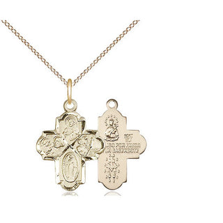 14kt Gold 4-Way Medal