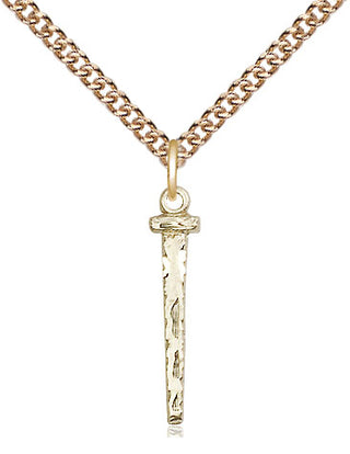 14kt Gold Filled Nail Medal Religious Jewelry
