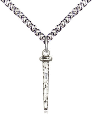 Sterling Silver Nail Medal Religious Jewelry