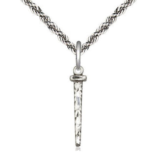 Sterling Silver Nail Medal Religious Jewelry