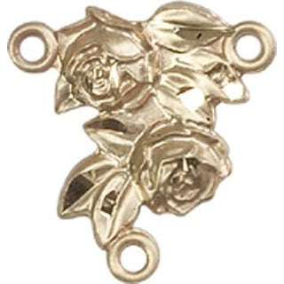 14kt Gold Rose Rosary Center Rosary Center