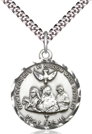 Sterling Silver 3-Doctors Medal Catholic Jewelry