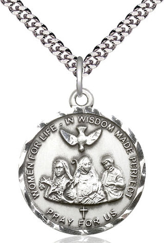 Sterling Silver 3-Doctors Medal Catholic Jewelry