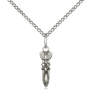 Sterling Silver Menorah Star Fish Medal Religious and Catholic Jewelry