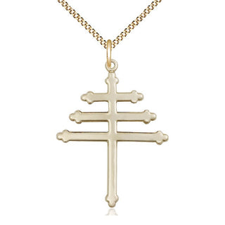 14kt Gold Filled Maronite Cross Medal Catholic Jewelry