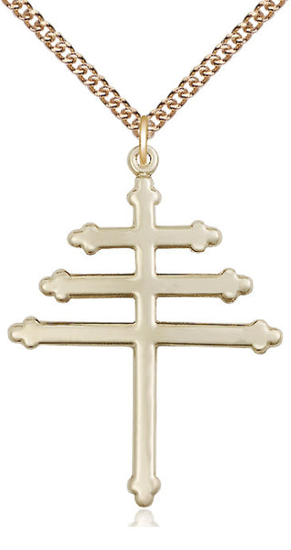 14kt Gold Maronite Cross Medal