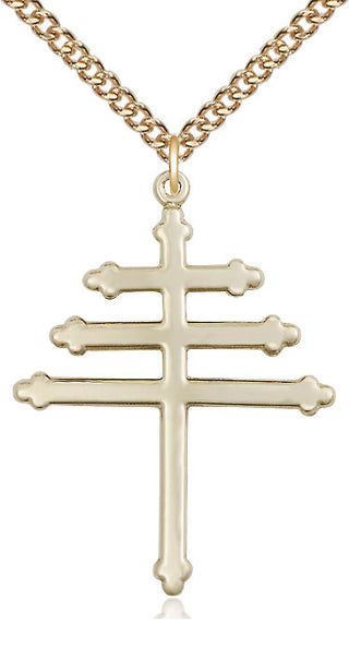 14kt Gold Maronite Cross Medal