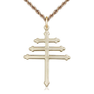 14kt Gold Maronite Cross Medal